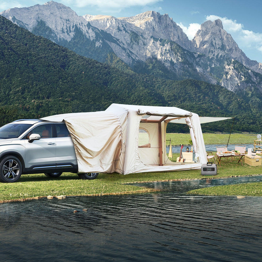 Truck SUV Inflatable Tents for Family Camping, Large Blow Up Tent with Hand Pump