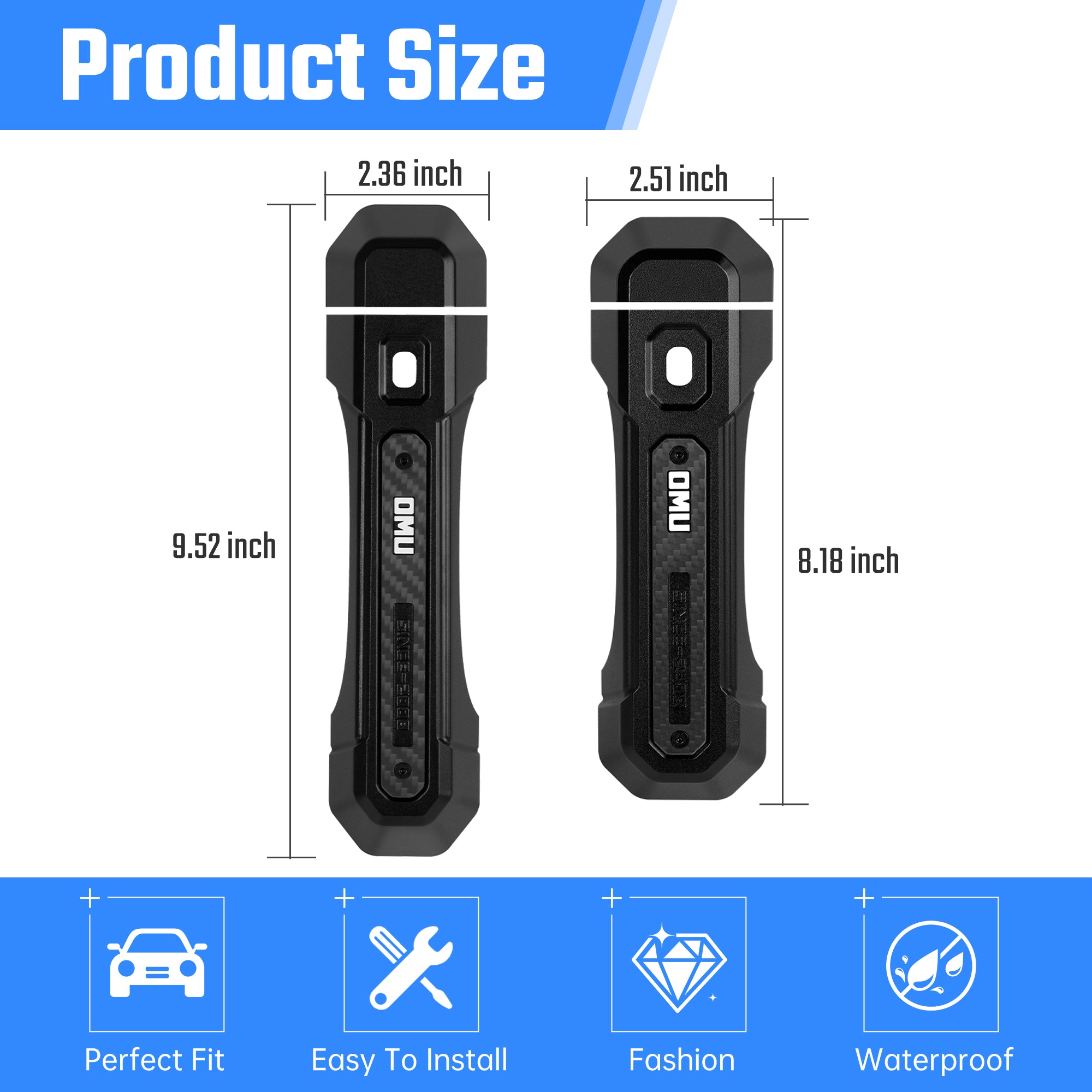Door Handle Cover For Jeep Wrangler JL 2018+ 4 Doors 5 pcs